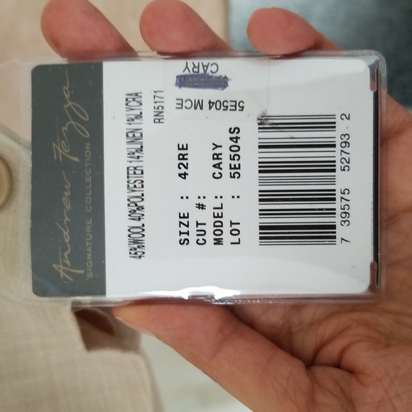 Men's Andrew Fezza New Tan Blazer - Picture 3 of 5